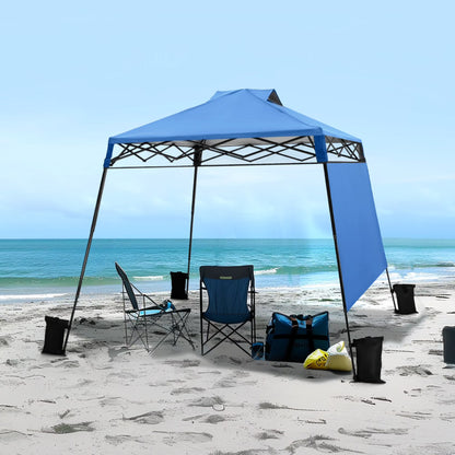 MAISON ARTS 12x12' Canopy with One Sidewalls UV Block Sun Shade Canopy Gazebo for Patio Outdoor 8x8FT (with side wall) 8X8FT