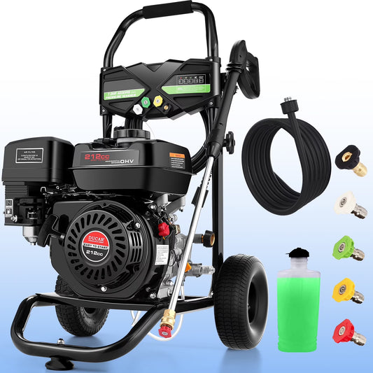 4200PSI Pressure Washer 4.0GPM Gas Power Washer 212CC Gas Powered Washing Machine Commercial High Pressure Washer with 25ft Hose&5 Nozzles for Patio Garden Yard Vehicle,EPA/CARB/ETL