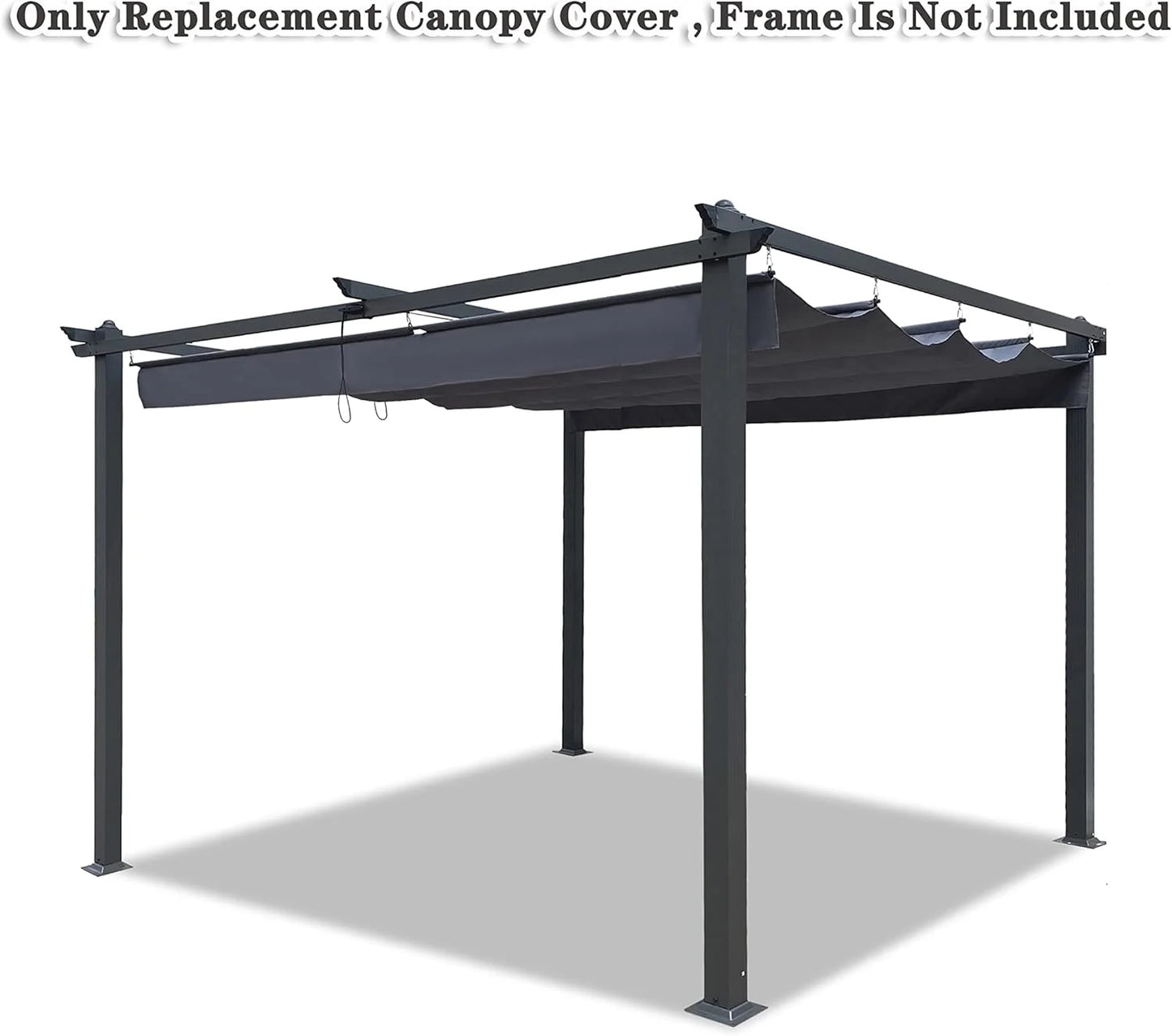 Outdoor Patio Pergola Replacement Canopy Top Cover Gazebo Replacement Shade Cover (Gray-for 13x10 Ft Pergola Frame)