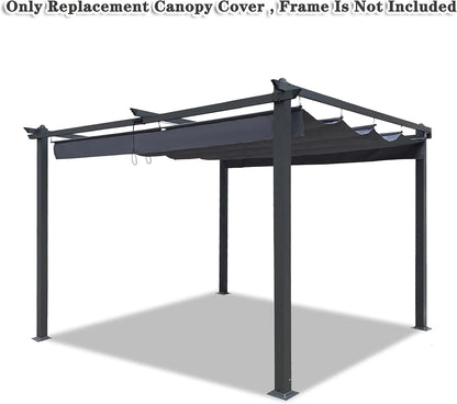 Outdoor Patio Pergola Replacement Canopy Top Cover Gazebo Replacement Shade Cover (Gray-for 13x10 Ft Pergola Frame)