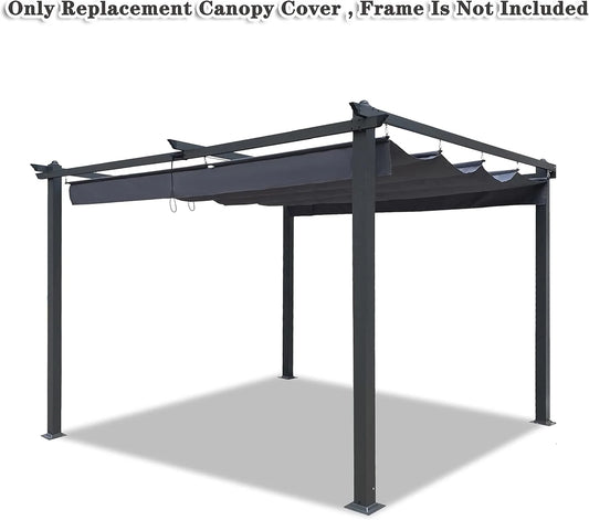 Outdoor Patio Pergola Replacement Canopy Top Cover Gazebo Replacement Shade Cover (Gray-for 13x10 Ft Pergola Frame)