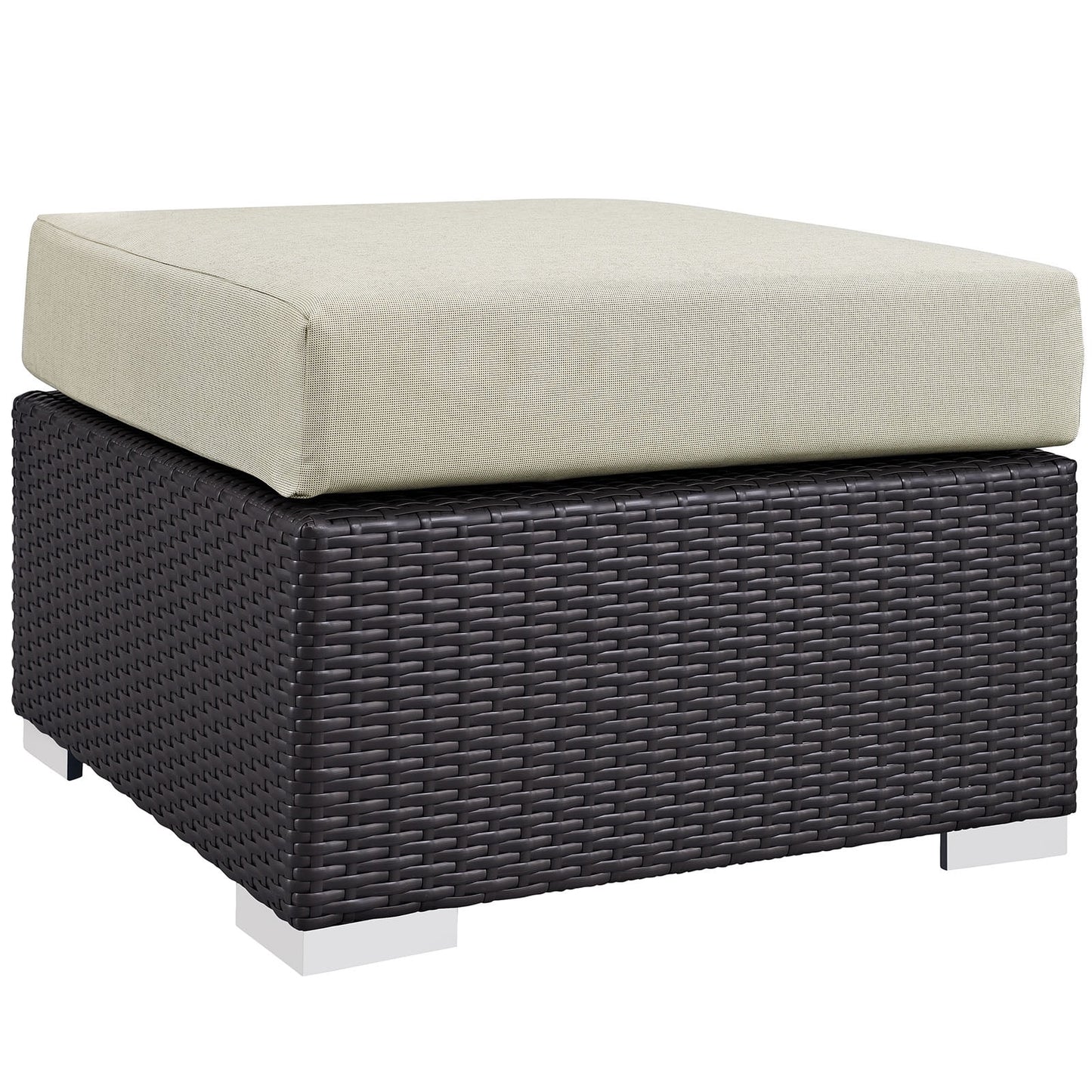 Modway Convene 6 Piece Outdoor Patio Sectional Set in Espresso Beige