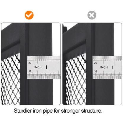 SmileMart Metal Fireplace Log Holder Firewood Rack Storage for the Patio, Garden, Yard or Indoors, Black