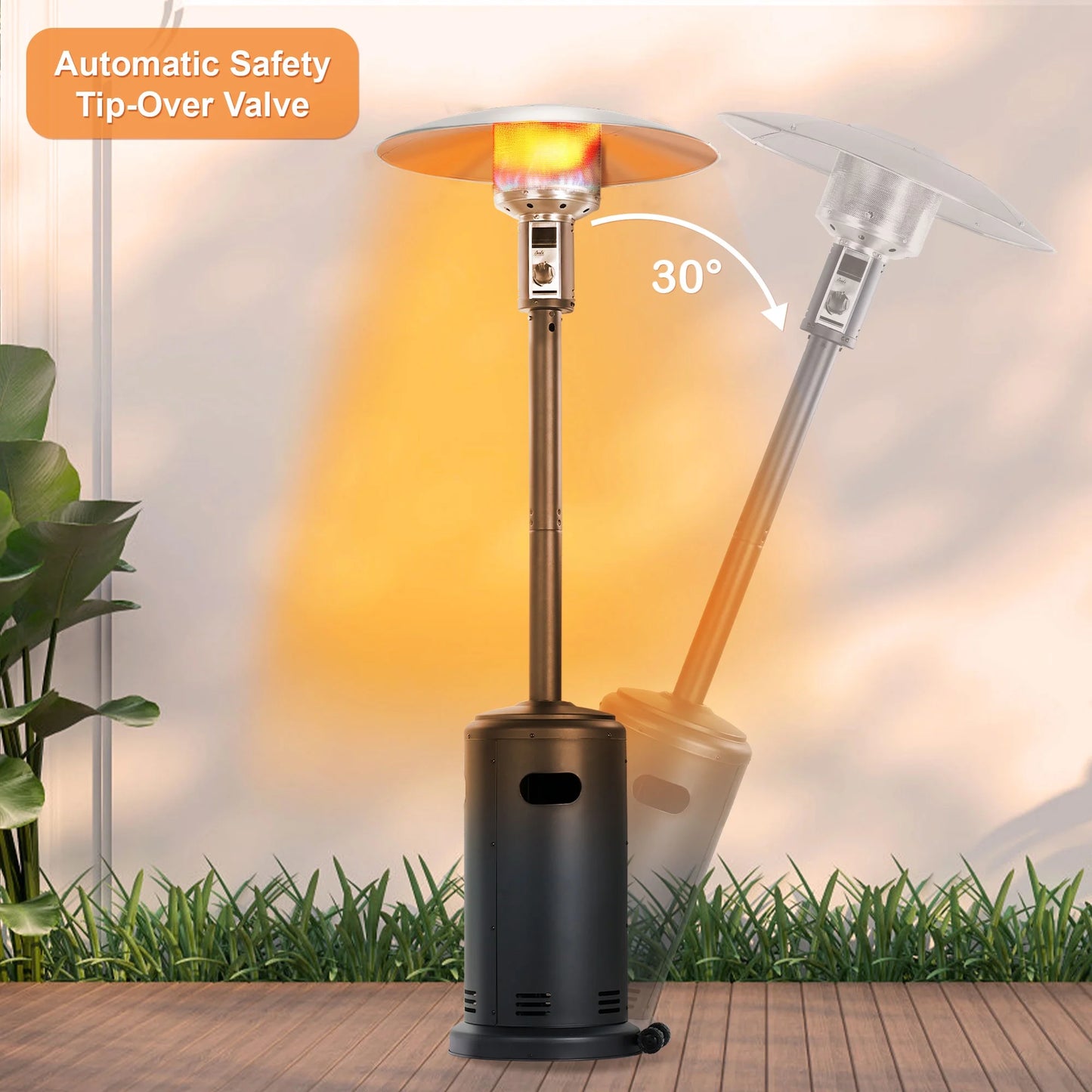 BALI OUTDOORS Gas Patio Heater Propane Patio Heater 40,000 BTU Outdoor Heaters for Patio