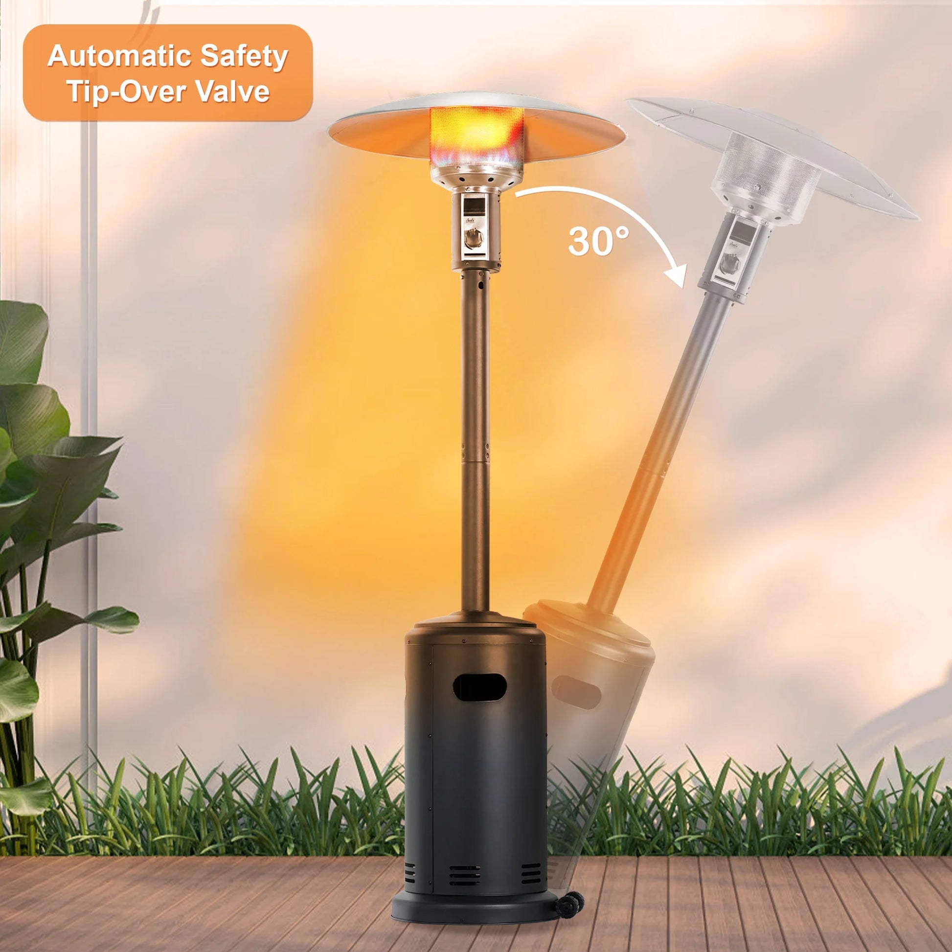 BALI OUTDOORS Gas Patio Heater Propane Patio Heater 40,000 BTU Outdoor Heaters for Patio