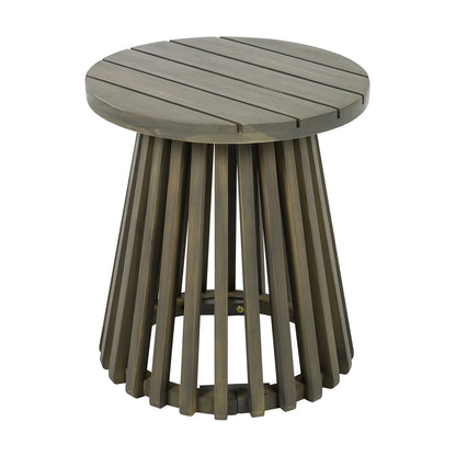 Christopher Knight Home Outdoor Acacia Wood Patio Side Table, Round Coffee Table for Backyard, Lawn, or Balcony, Light Teak