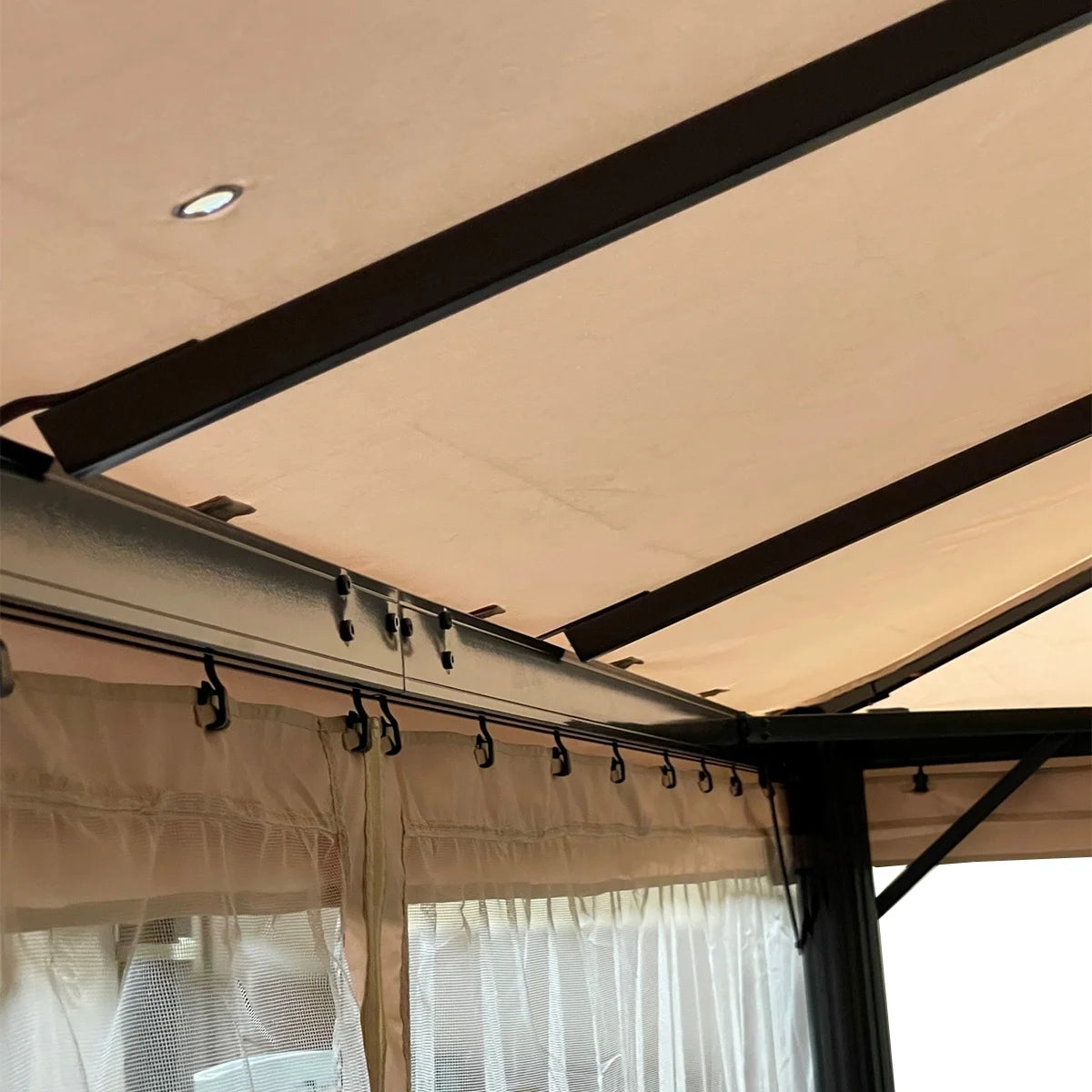 Garden Winds Replacement Canopy Top Cover Compatible with The Grand Patio 10x13 Gazebo - Riplock 350 - Slate Gray
