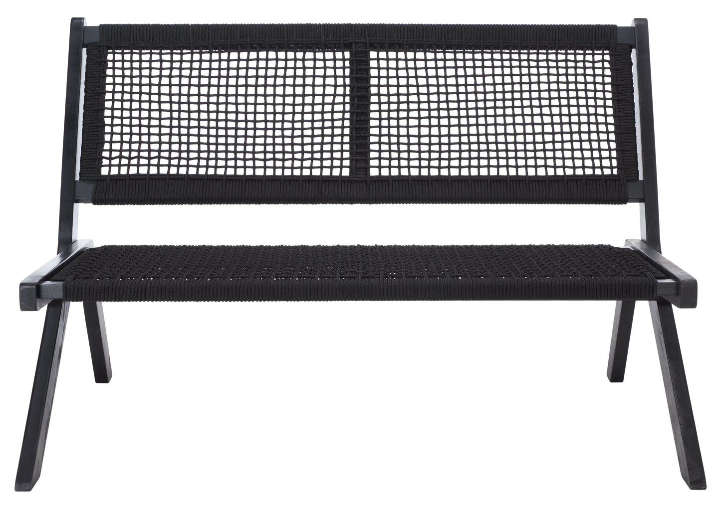 SAFAVIEH Kobina Outdoor Patio, Bench, Black