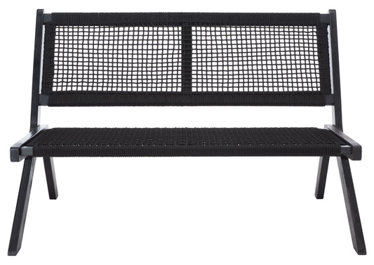 SAFAVIEH Kobina Outdoor Patio, Bench, Black