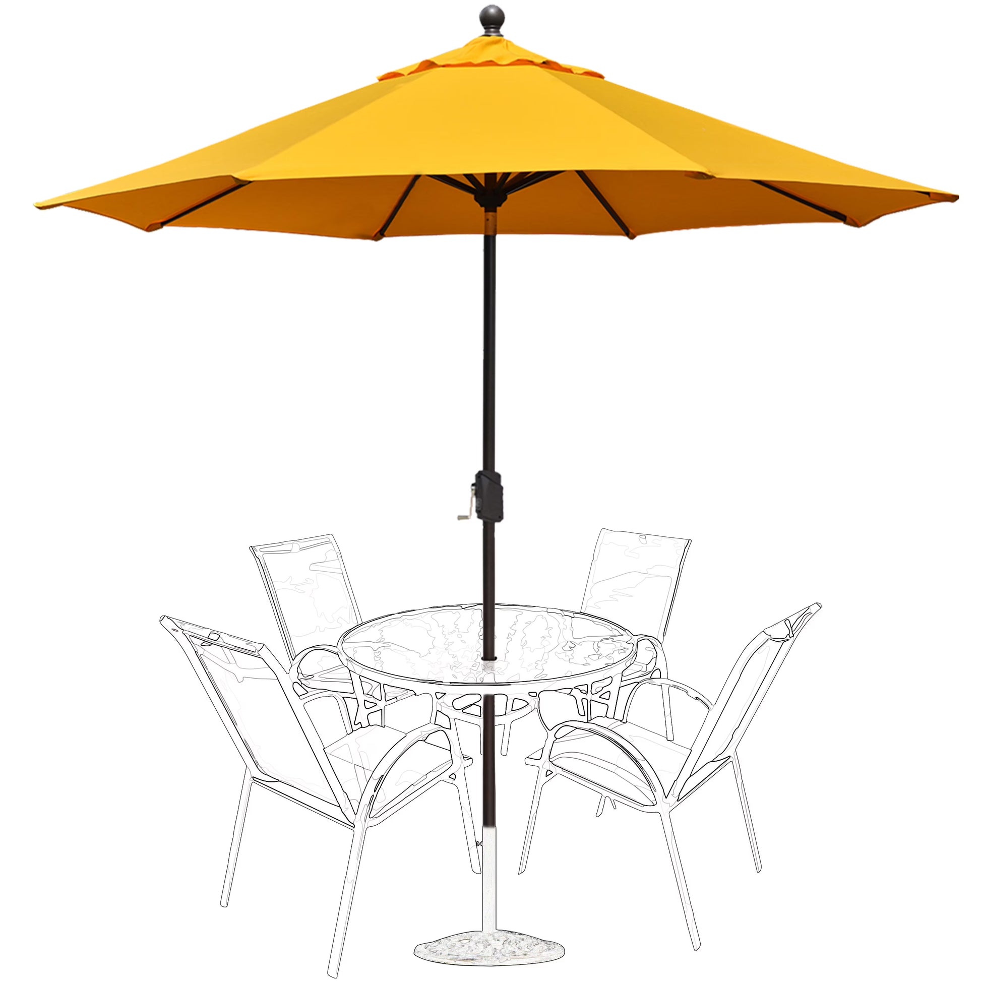 EliteShade 9Ft Market Umbrella Patio Outdoor Table UmbrellaTeal