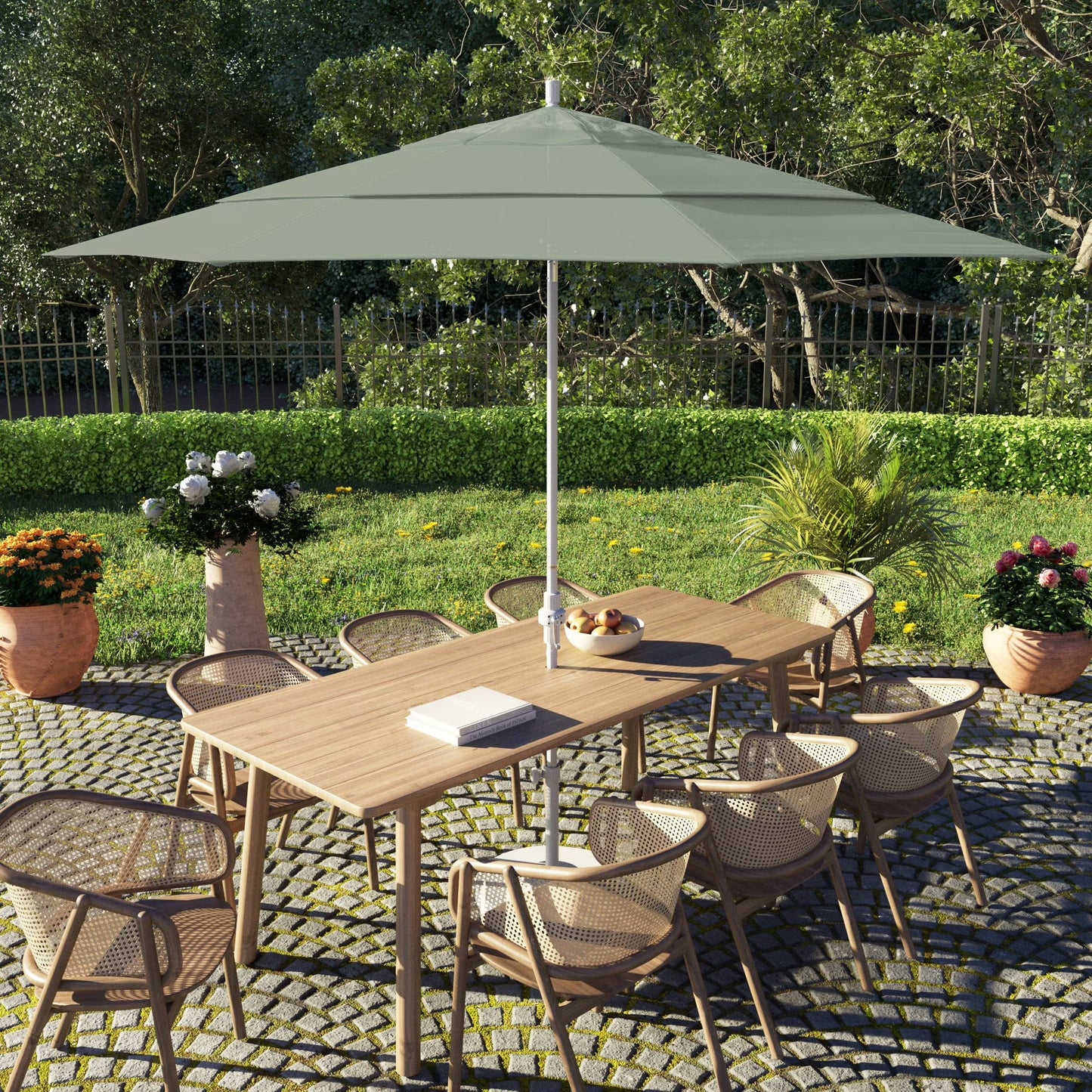 California Umbrella 11' Patio Umbrella in Dolce Mango
