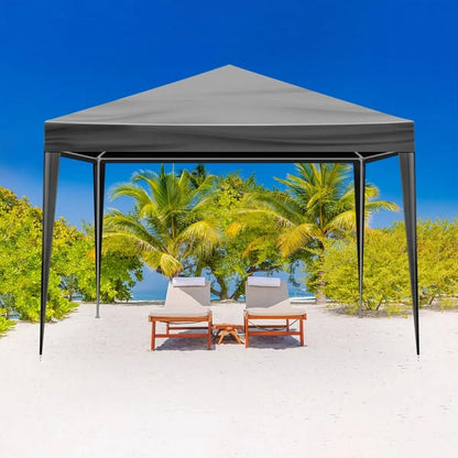 Sythers 10'x10' Pop Up Canopy Tent with 4 Removable Sidewalls, Portable Gazebo, UV Resistant Waterproof, Enclosed Canopy Tent for Outdoor Events, Patio, Backyard, Party, BBQ, Camping, Black