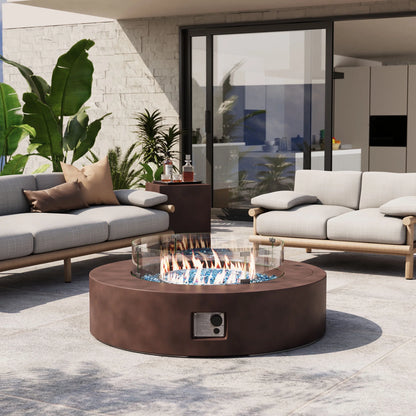 COSIEST 41''Round Fire Pit Table,50000 BTU Outdoor Propane Patio Fire Pit