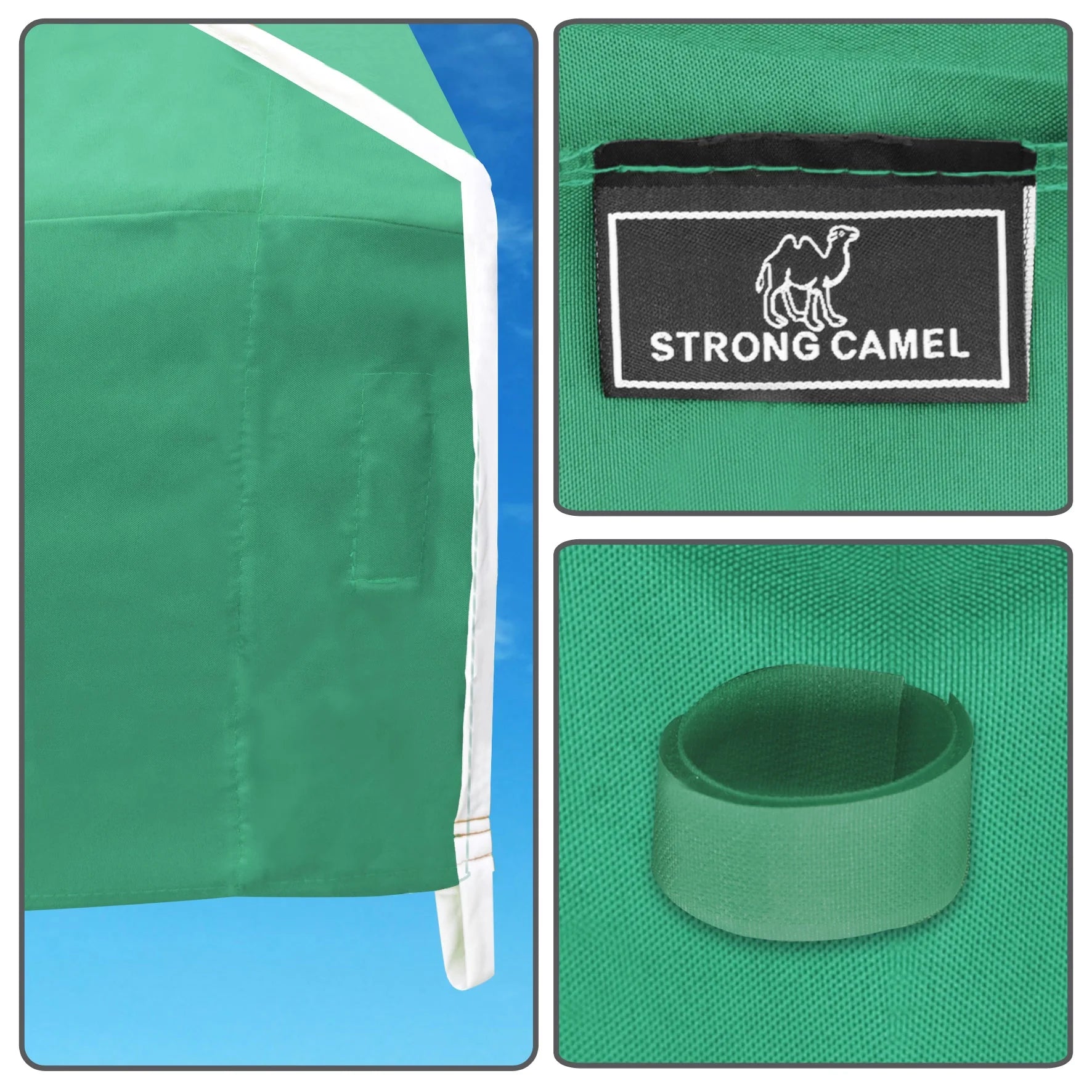 SUNNY Ez pop Up Instant Canopy 10'X10' Replacement Top Gazebo EZ Canopy Cover Only Patio Pavilion Sunshade Polyester-Green