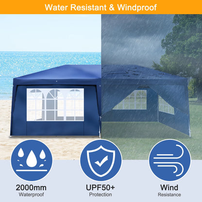 Zimtown 10'x 20' Patio EZ POP UP Party Tent Wedding Gazebo Canopy Marquee 6 Walls