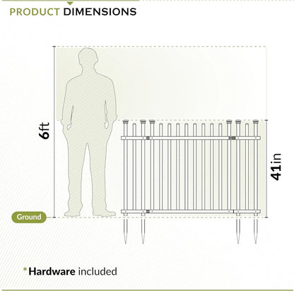 3.5ft H x 5ft W (1 Gate) No Dig Zippity Burbank Gate Kit, White Vinyl Picket Yard Fence Gate with Hardware Included for Burbank Fence Kit, Outdoor Patio and Backyard Gate, ZP19071