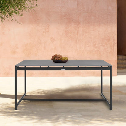 Menorca Outdoor Patio Dining Table in Aluminum