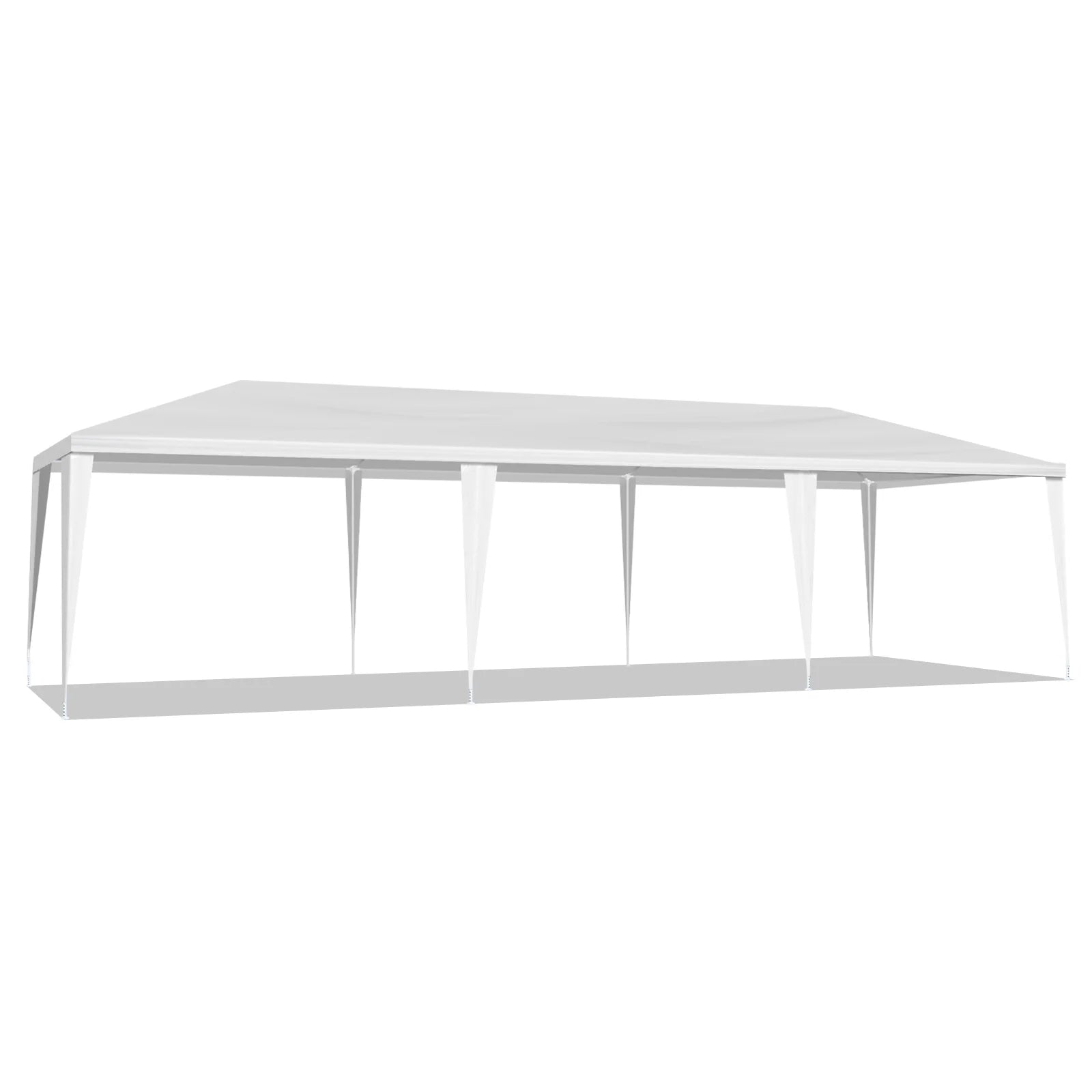 10'x30' Outdoor Party Tent with 8 Removable Sidewalls, Waterproof White Canopy Wedding Gazebo for Backyard, Patio, Camping & Events