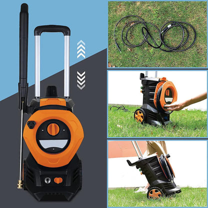 Vebreda 3300 PSI Electric Pressure Washer for Cars Homes Driveways Patios Orange