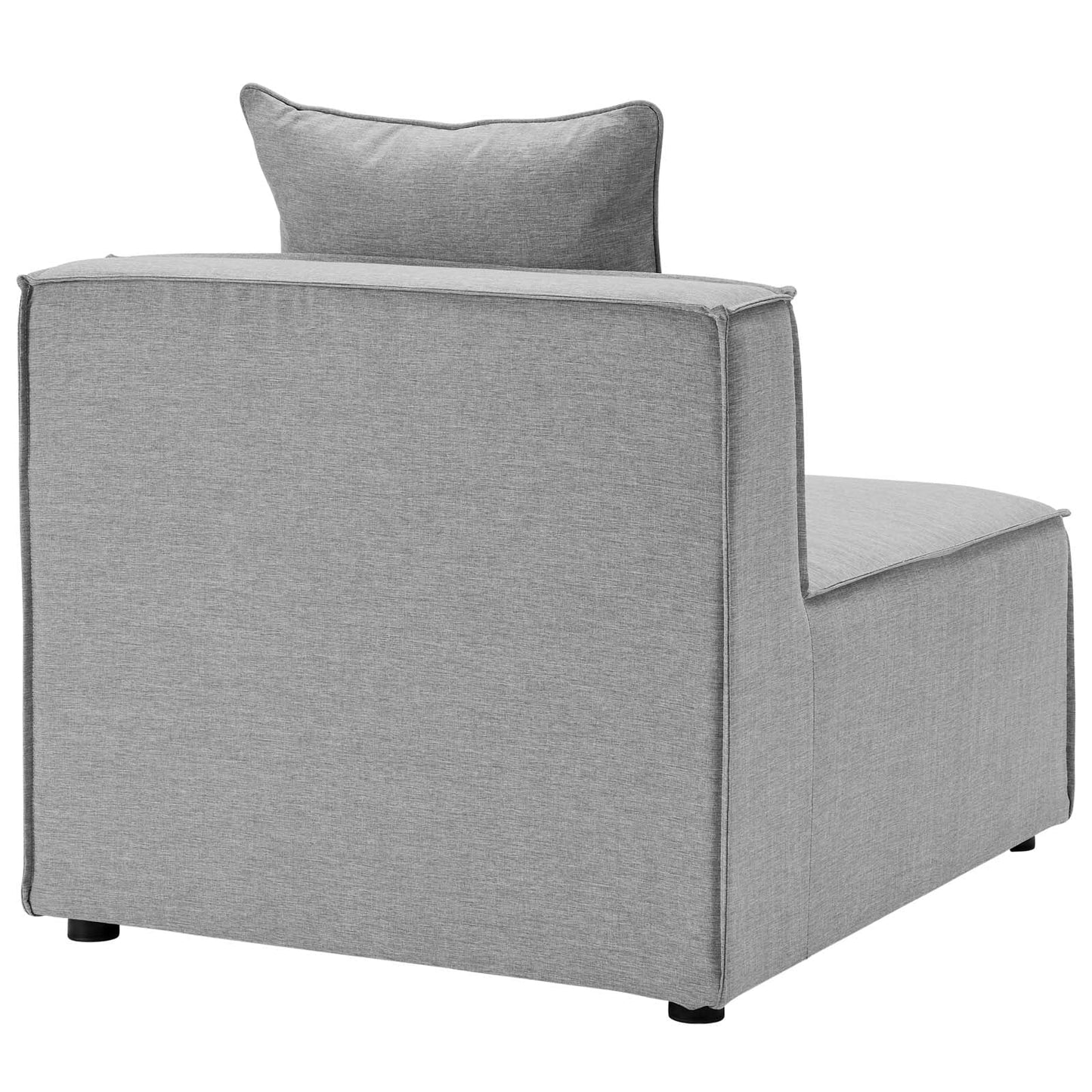 Modway Saybrook Outdoor Patio Upholstered 3-Piece Sectional Sofa in Gray