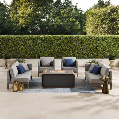 Sirio Palermo 5-piece Fire Outdoor Patio Seating Set