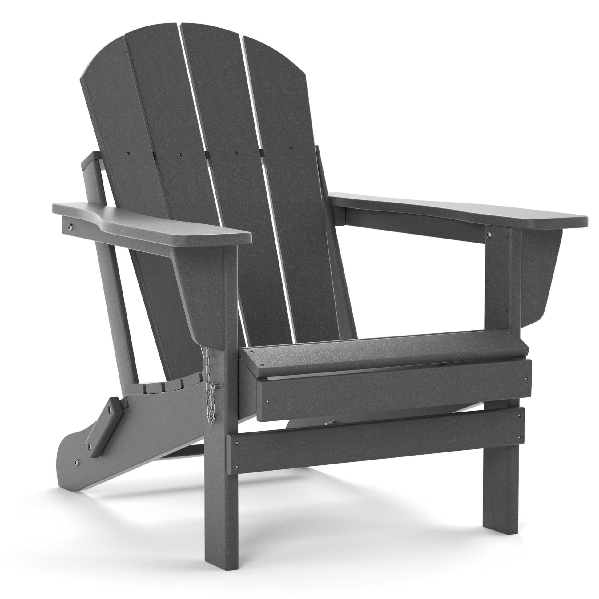 TORVA Folding Adirondack Chair, Fire Pit Chair,Patio Outdoor Chairs All-Weather Proof HDPE Resin for BBQ Beach Deck Garden Lawn Backyard, Black