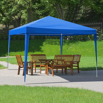 GVN 10'x10' Outdoor Canopy, Gazebo Waterproof Outdoor Canopy Patio Tent Party Tent for Wedding BBQ Cater, UV Resistant Waterproof Canopy Tent for Outdoor Events, Patio Backyard, Blue