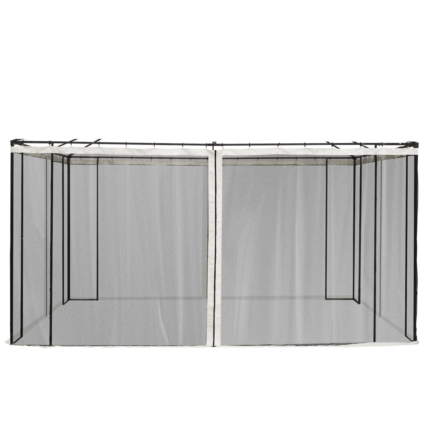 CoSoTower 10' X 13' Replacement Mesh Sidewall Netting for Patio Gazebos and Canopy Tents with Zippers (Sidewall Only), Cream