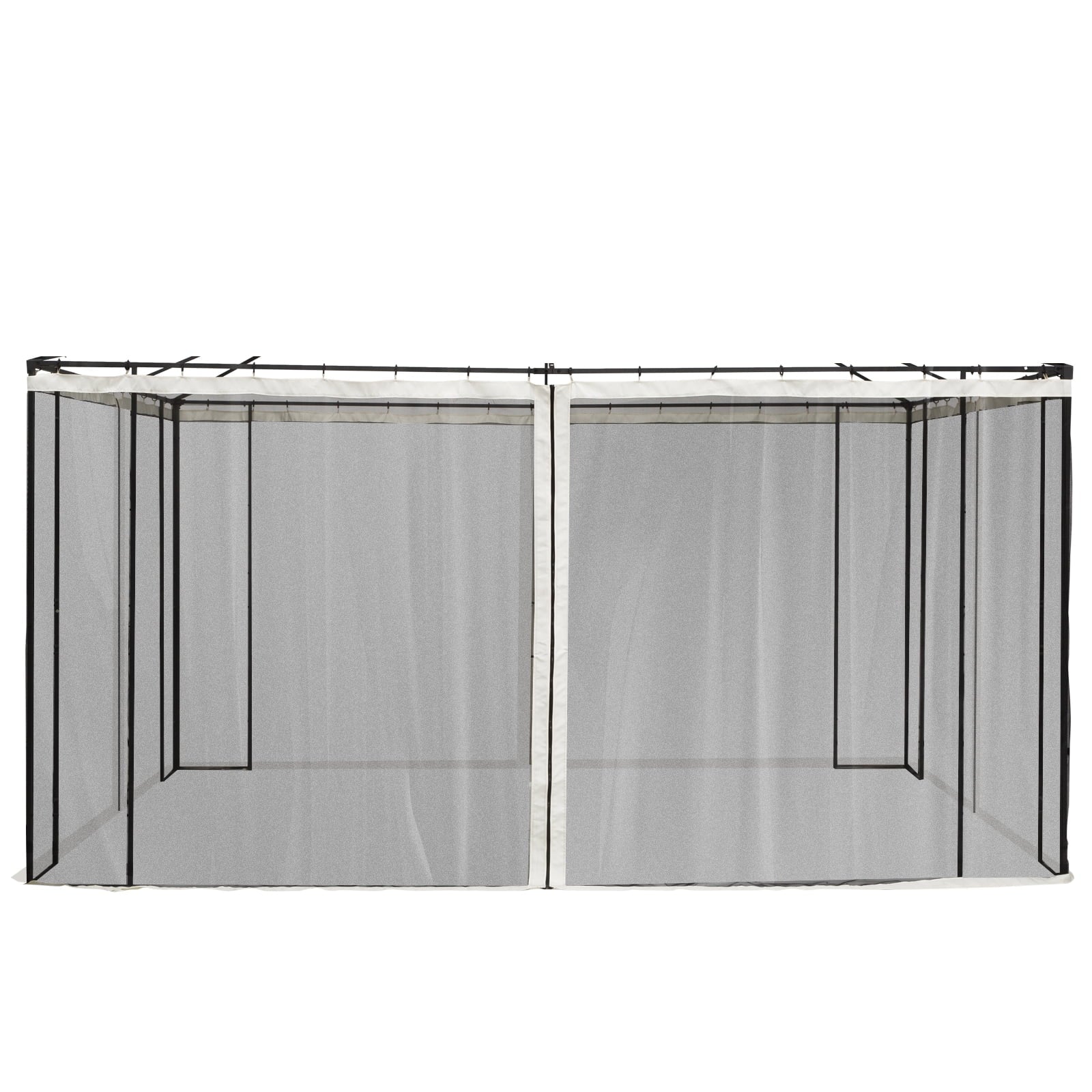 CoSoTower 10' X 13' Replacement Mesh Sidewall Netting for Patio Gazebos and Canopy Tents with Zippers (Sidewall Only), Cream