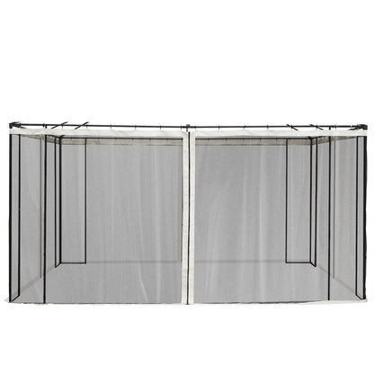 CoSoTower 10' X 13' Replacement Mesh Sidewall Netting for Patio Gazebos and Canopy Tents with Zippers (Sidewall Only), Cream