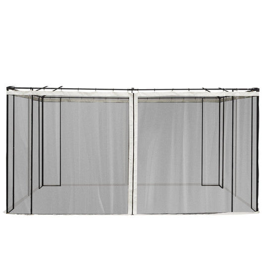 CoSoTower 10' X 13' Replacement Mesh Sidewall Netting for Patio Gazebos and Canopy Tents with Zippers (Sidewall Only), Cream
