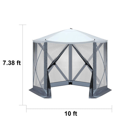 UBesGoo 10 x 10 Ez Pop Up Gazebo Canopy Tent with Mosquito Netting for Patio, Camping and Picnic Includes Carry Bag