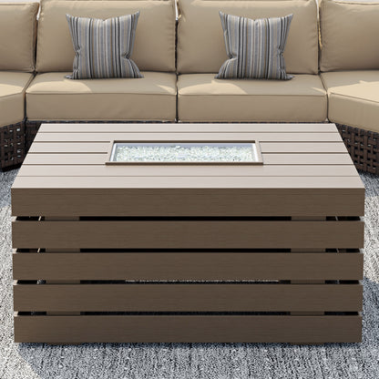 Sirio Oceanside 9-piece Fire Modular Outdoor Patio Seating Set