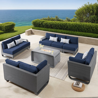 Sirio Pallazzo 6-piece Modular Fire Outdoor Patio Seating Set