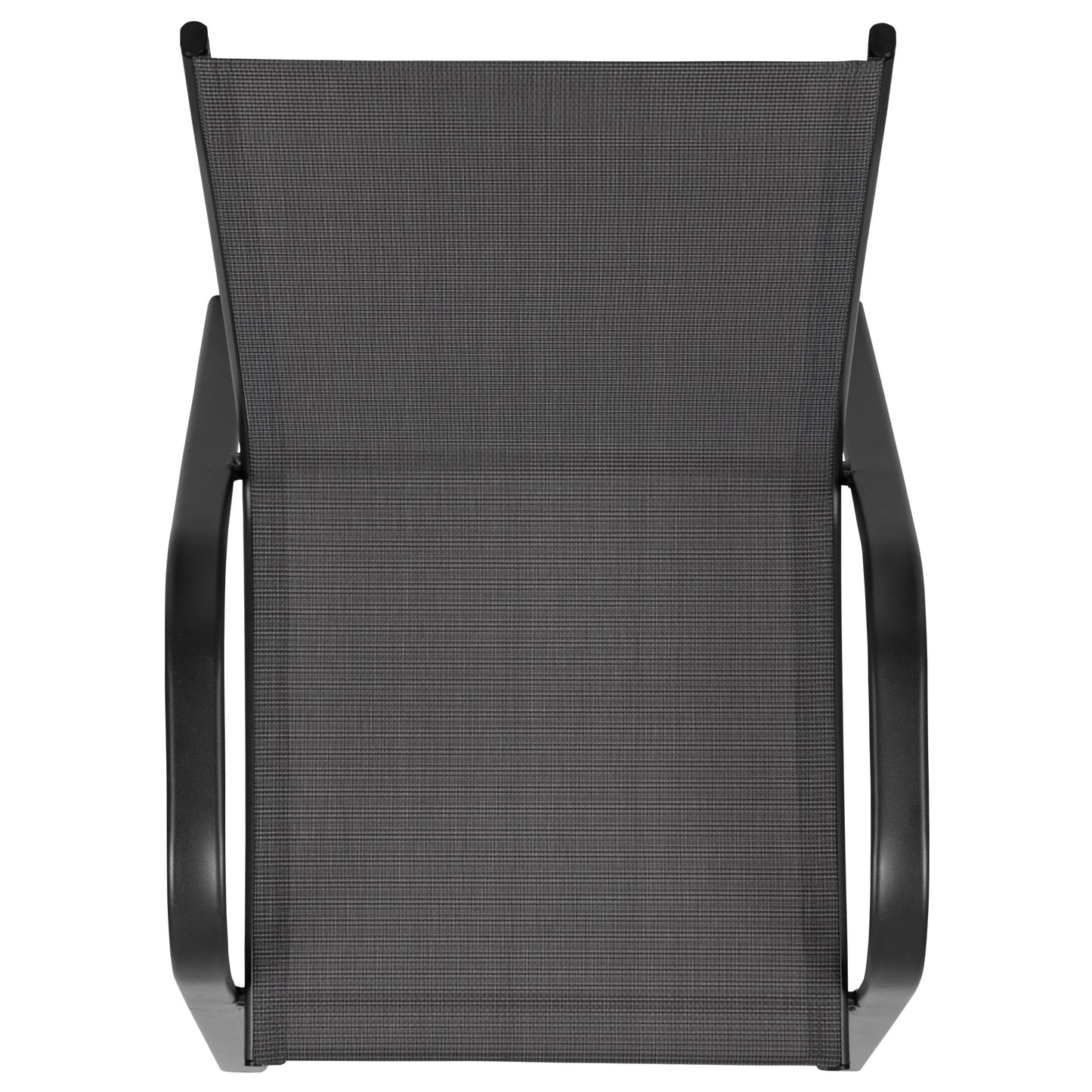 Flash Furniture Flash Furniture Brazos Series Outdoor Stackable Patio Chairs for Adults, Set of 4, Black