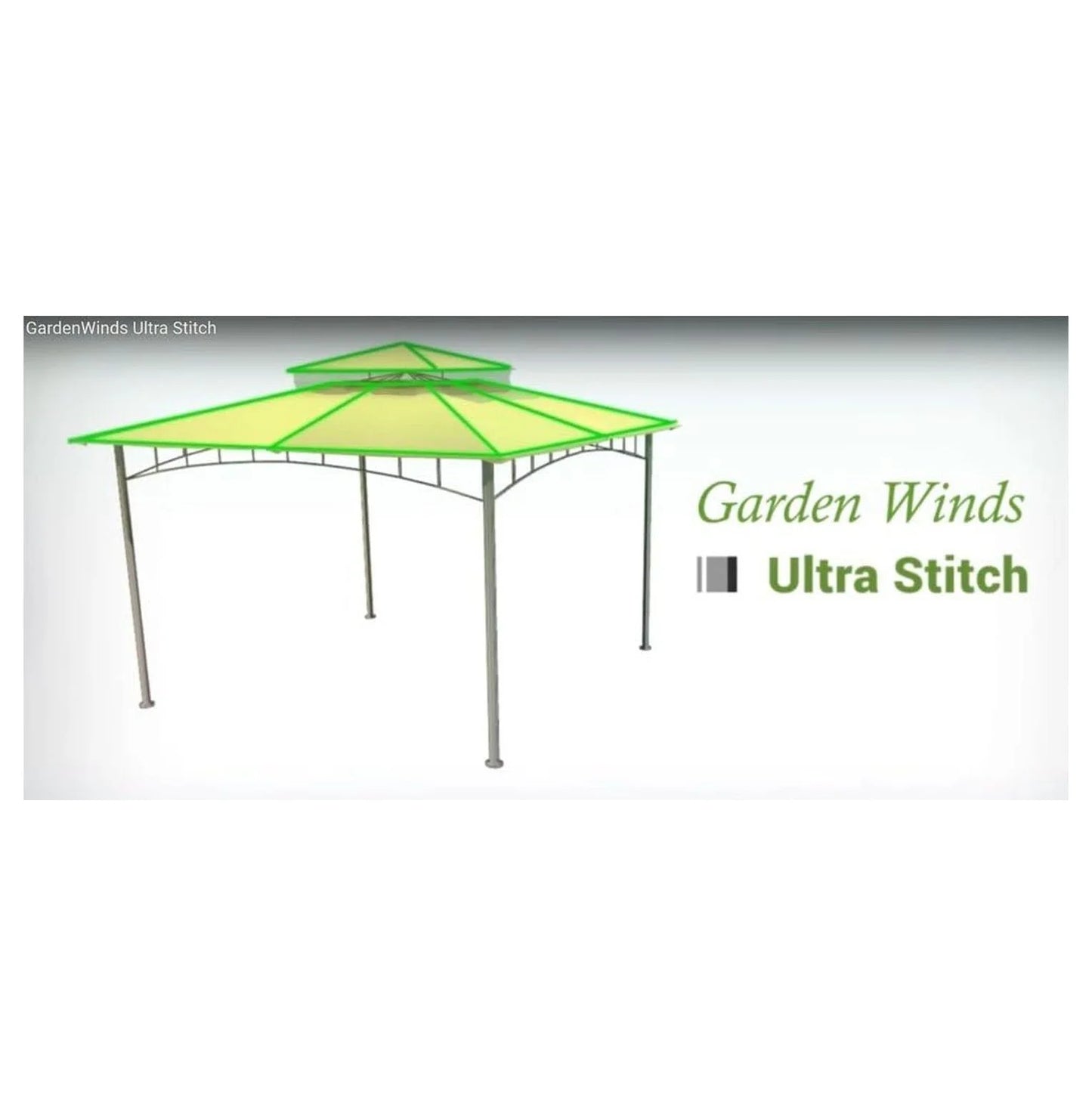 Madaga Gazebo Replacement Canopy - RipLock 350 Nutmeg - 10x10 ft - Water Resistant - Outdoor Patio Cover
