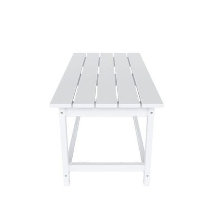 Westintrends Outdoor Patio Classic Adirondack Coffee Table, White