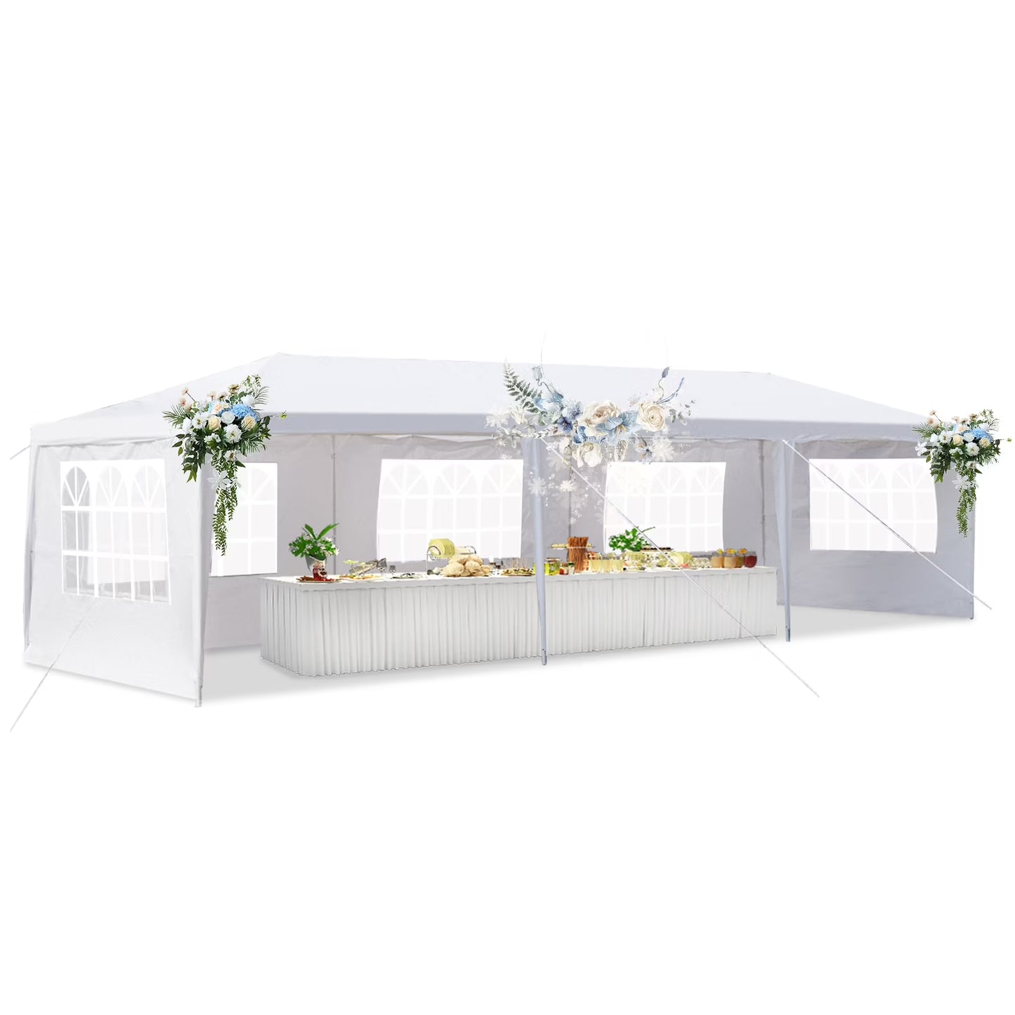 SalonMore 10'x30' Party Wedding Patio Tent w/5 Canopy Gazebo Pavilion Event