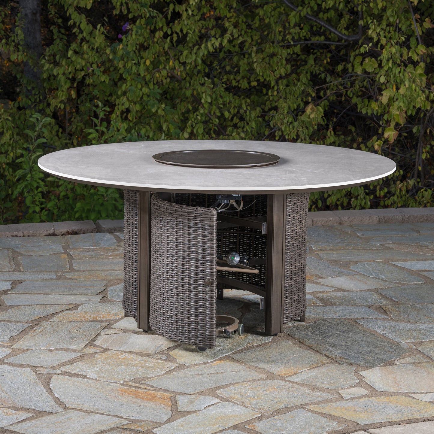 SunVilla Sarasota 7-piece Fire Outdoor Patio Dining Set