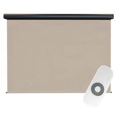 Keystone Fabrics Premium Motorized Outdoor Patio Sun Shade 10ft Wide (Tan)