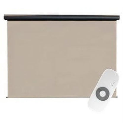 Keystone Fabrics Premium Motorized Outdoor Patio Sun Shade 10ft Wide (Tan)