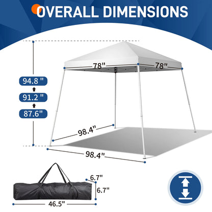 Ktaxon 8' x 8' Ez Pop Up Wedding Party Tent Outdoor Patio Folding Gazebo Canopy Shade Shelter