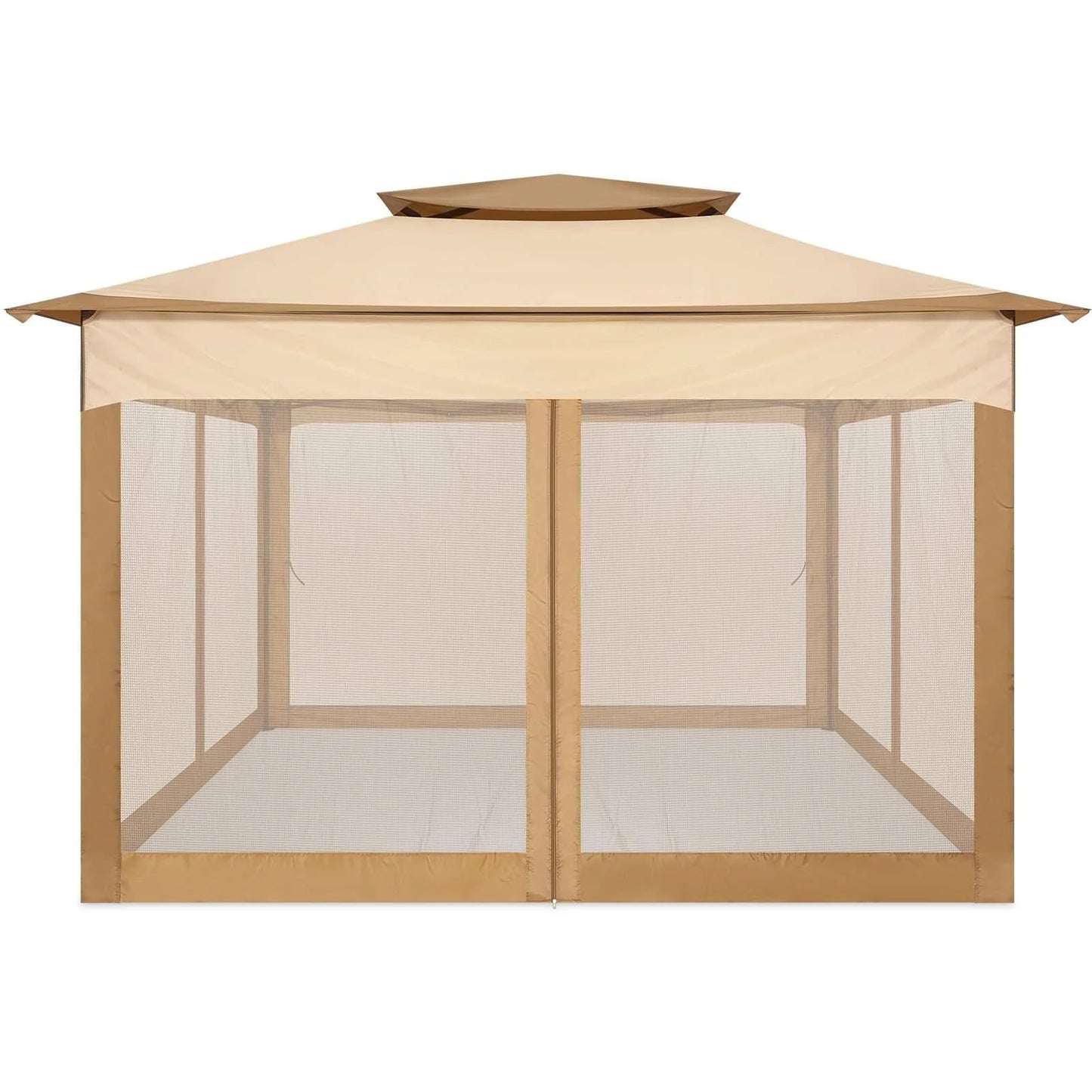 SANOPY 11 x 11 ft Outdoor Patio Gazebo with Ventilated Double Roof and Mosquito Net, Pop up Steel Gazebo Tent for Patios, Backyard, Garden and Beach