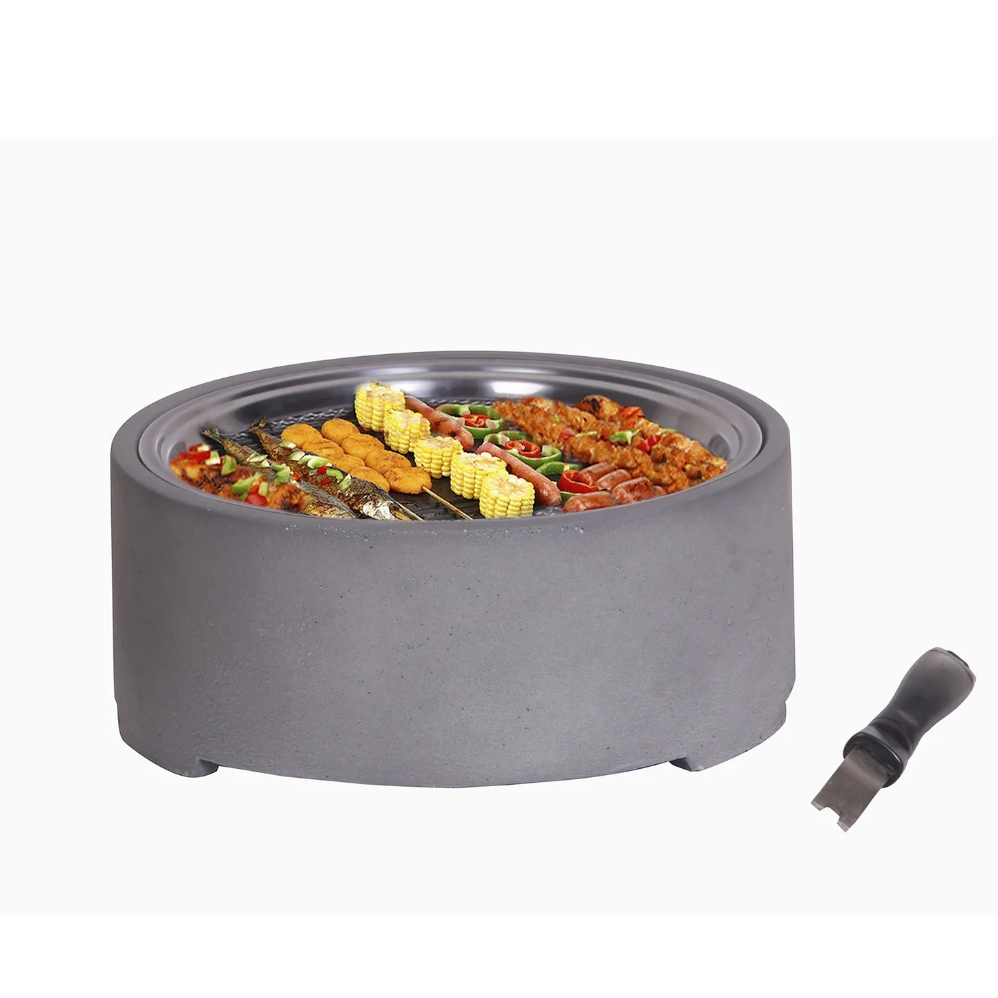 Afterglow 15 Inches Charcoal Grill Barbecue Smoker Stove Tabletop BBQ Outdoor Party for Patio Garden Backyard Decking Camping, Brown ?