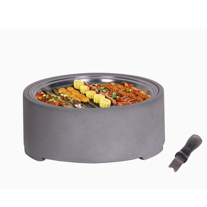 Afterglow 15 Inches Charcoal Grill Barbecue Smoker Stove Tabletop BBQ Outdoor Party for Patio Garden Backyard Decking Camping, Brown ?
