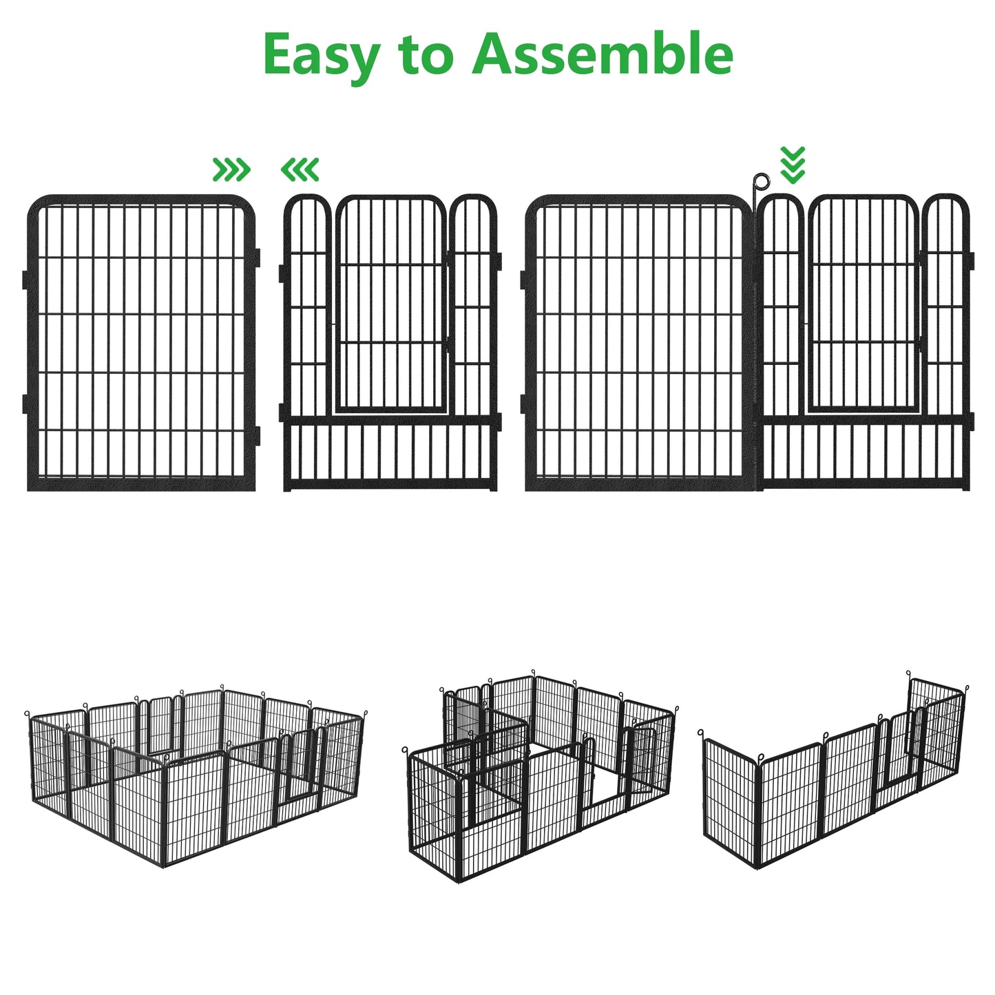 Garden Fence with Gate Fencing No Dig Fence Panels 30ft(L)32in(H) for Yard Animal Barrier Decorative Garden Fencing for Backyard Patio Garden Fences and Borders for Dogs