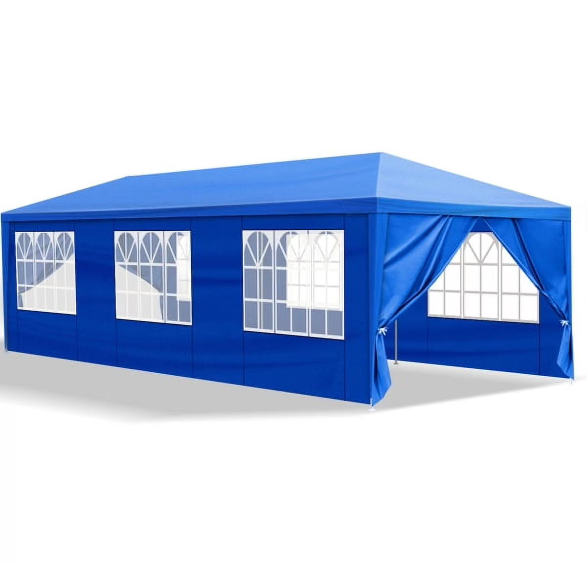ALFRESCO 10'x30' Waterproof Outdoor Party Tent with 8 Removable Sidewalls - Perfect for Patio Weddings, Blue