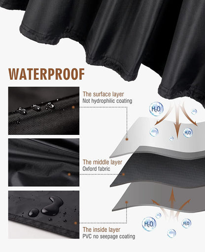 Patio Furniture Covers Waterproof,71 x 47 x 30 inch outdoor furniture cover waterproof,Dinosam Durable Outdoor Furniture Covers with 4 Windproof Buckles,Black Patio Table Cover Fits for 8-10 Seats