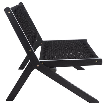 SAFAVIEH Kobina Outdoor Patio, Bench, Black