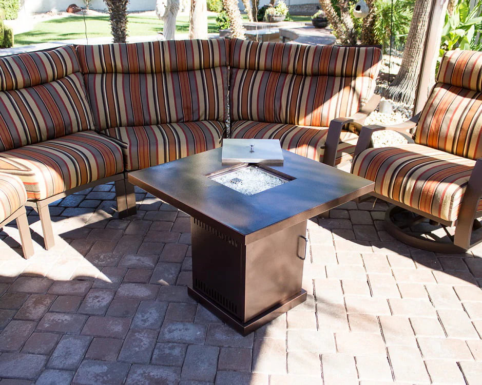 AZ Patio Heaters Outdoor Conventional Propane Fire Pit in Hammered Bronze